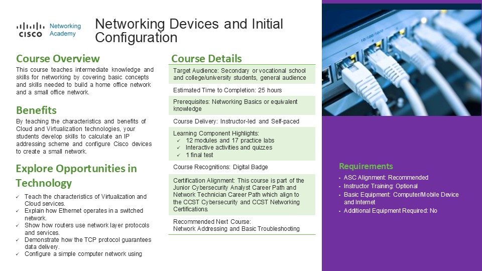 Networking Devices and Initial Configuration